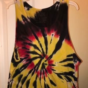 unisex RUDE tie dye tank top